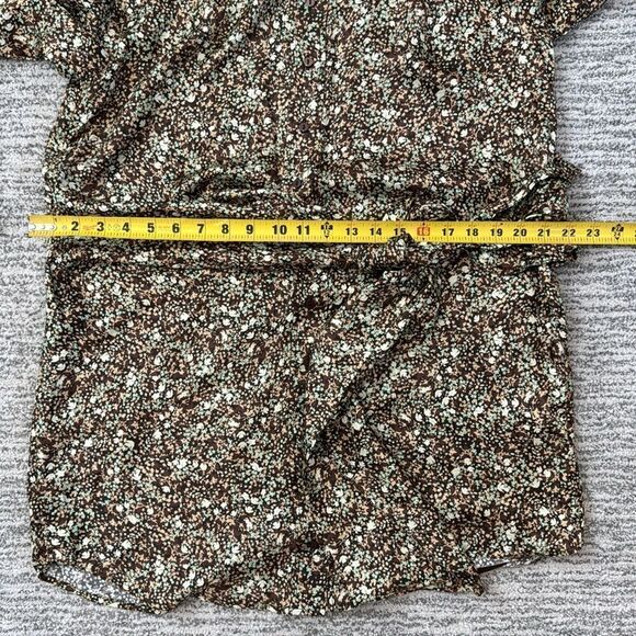 NWT SHONA JOY AVRIEL TIE FRONT SHIRT MINI DRESS IN CHOC Size 8 - Picture 11 of 16